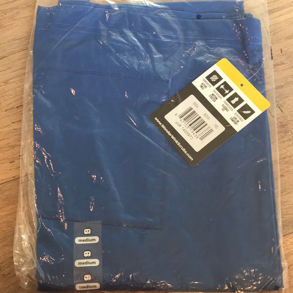 wonder wink scrub pant unisex drawstring cargo royal blue